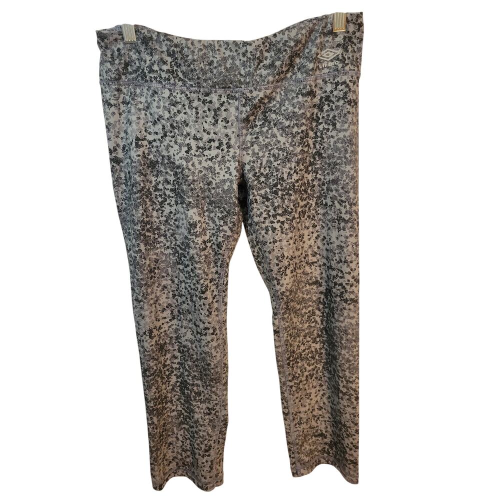 Umbro Gray Stretch Athleisure Athletic Leggings w/‎ Media Pocket Women's Medium